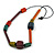 Multicoloured Geometric Wooden Bead Necklace with Black Cotton Cord - 80cm Long Adjustable - view 9
