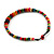 Multicoloured Button, Round Wood Bead Wire Necklace - 46cm L - view 6