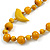 Yellow Wood Bead Bird Long Necklace - 80cm Long - view 7