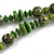 Lime Green Wood Bead Grass Green Cotton Cord Necklace - 80cm Max Length - Adjustable - view 5