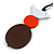 Brown/ Orange/ White Wood Bird and Bead Pendant with Black Cotton Cord - Adjustable - 84cm Long/ 11cm Pendant - view 7