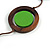 Long Green/ Brown Round Bead Cotton Cord Necklace - 86cm Long - Adjustable - view 4