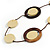 Light Cream/ Brown Coin Wood Bead Cotton Cord Necklace - 88cm Long - Adjustable - view 4
