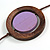Lilac/ Brown Coin Wood Bead Cotton Cord Necklace - 88cm Long - Adjustable - view 5