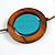 Turquoise Blue/ Brown Coin Wood Bead Cotton Cord Necklace - 88cm Long - Adjustable - view 5