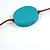 Turquoise Blue/ Brown Coin Wood Bead Cotton Cord Necklace - 88cm Long - Adjustable - view 7