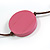 Pink/ Brown Coin Wood Bead Cotton Cord Necklace - 80cm Long - Adjustable - view 7