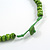 Lime Green Button, Round Wood Bead Wire Necklace - 46cm L - view 7