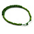 Lime Green Button, Round Wood Bead Wire Necklace - 46cm L - view 4