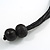 Geometric Wood Bead Black Cotton Cord Necklace in Multi - 74cm Long - Adjustable - view 6