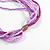 Long Multistrand Glass Bead Necklace In Shades of Lavender/ Purple - 86cm L - view 4