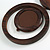 Brown Bird and Circle Wooden Pendant Cotton Cord Long Necklace - 84cm L/ 10cm Pendant - view 6