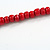 Red Wood Bead Bird Long Necklace - 80cm Long - view 7