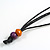 Multicoloured Wooden Ring and Bead Cotton Cord Long Necklace - 90cm L/ Adjustable - view 6