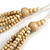 Natural Multistrand Layered Wood Bead with Cotton Cord Necklace - 90cm Max length- Adjustable - view 4