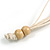 Natural Multistrand Layered Wood Bead with Cotton Cord Necklace - 90cm Max length- Adjustable - view 5
