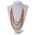 Natural Multistrand Layered Wood Bead with Cotton Cord Necklace - 90cm Max length- Adjustable - view 3