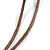 Long Cotton Cord Wooden Pendant with Wavy Pattern In Dark Brown - 76cm L - view 7