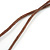 Long Cotton Cord Wooden Pendant with Arrow Pattern In Dark Brown - 76cm L - view 7