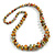 Long Graduated Wooden Bead Colour Fusion Necklace (Multicoloured) - 80cm Long - view 2