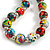 Long Graduated Wooden Bead Colour Fusion Necklace (Multicoloured) - 80cm Long - view 4