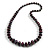 Long Graduated Wooden Bead Colour Fusion Necklace (Purple/Black/Silver/Red) - 80cm Long - view 6