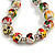 Long Graduated Wooden Bead Colour Fusion Necklace (Multicoloured) - 80cm Long - view 5
