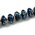 Long Graduated Wooden Bead Colour Fusion Necklace (Black/Blue/Silver/White) - 80cm Long - view 5