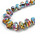 Long Graduated Wooden Bead Colour Fusion Necklace (Multicoloured) - 80cm Long - view 4