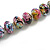 Long Graduated Wooden Bead Colour Fusion Necklace (Multicoloured) - 80cm Long - view 8