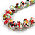 Long Graduated Wooden Bead Colour Fusion Necklace (Multicoloured) - 80cm Long - view 3