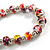 Long Graduated Wooden Bead Colour Fusion Necklace (White/ Purple/ Yelow/ Red/ Black) - 80cm Long - view 5