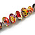 Long Graduated Wooden Bead Colour Fusion Necklace (White/ Purple/ Yelow/ Red/ Black) - 80cm Long - view 3