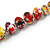 Long Graduated Wooden Bead Colour Fusion Necklace (White/ Purple/ Yelow/ Red/ Black) - 80cm Long - view 8