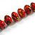Long Graduated Wooden Bead Colour Fusion Necklace (Red/Black/Yellow) - 80cm Long - view 4