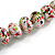 Long Graduated Wooden Bead Colour Fusion Necklace (White/ Green/ Red/ Black) - 80cm Long - view 6