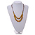 Dusty Yellow Ceramic Layered Brown Silk Cord Necklace - 60-70cm L/ Adjustable - view 9