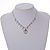 Vintage Inspired Crystal Open Heart Pendant With Pewter Tone Beaded Chain - 38cm L/ 6cm Ext - view 3