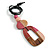 O-Shape Pink Washed Wood Pendant with Black Cotton Cord - 88cm L/ 13cm Pendant - view 8