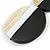 Double Bead Antique White/ Black Washed Wood Pendant with Black Cotton Cord - 80cm Max/ 12cm Pendant - view 6