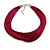 Magenta Purple Multistrand Silk Cord Necklace In Silver Tone - 50cm L/ 7cm Ext - view 6