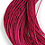Magenta Purple Multistrand Silk Cord Necklace In Silver Tone - 50cm L/ 7cm Ext - view 4