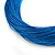 Blue Multistrand Silk Cord Necklace In Silver Tone - 50cm L/ 7cm Ext - view 5