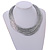 Metallic Silver Multistrand Silk Cord Necklace In Silver Tone - 50cm L/ 7cm Ext - view 3