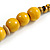 Chunky Colour Fusion Wood Bead Necklace (Yellow, Gold, Black) - 50cm Long - view 6