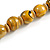 Chunky Colour Fusion Wood Bead Necklace (Yellow, Gold, Black) - 50cm Long - view 7