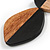 Dusty Pink/ Black Geometric Wood Pendant Black Waxed Cotton Cord - 80cm L Max/ 13cm Pendant - view 8
