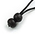 Multicoloured Wood Coin Bead Black Cotton Cord Necklace - 96cm L (Max Length) Adjustable - view 6