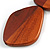 Brown/Bronze Geometric Wood Pendant Black Waxed Cotton Cord - 80cm L Max/ 13cm - view 5