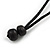 Green/White/Grey Wooden Coin Bead Black Cotton Cord Necklace/ 86cm Max Lenght/ Adjustable - view 6